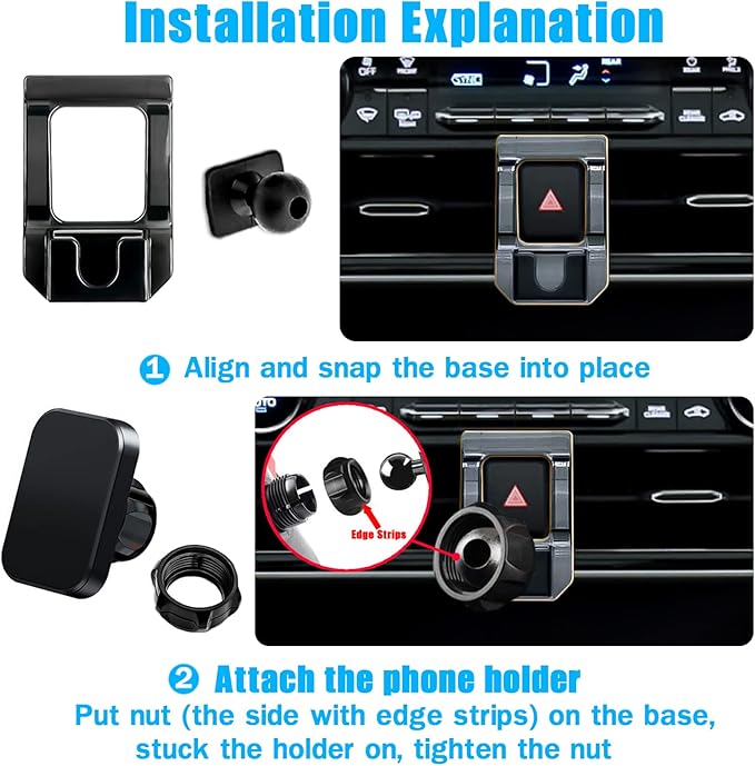 Car Phone Holder, Air Vent Hands Free Adjustable Stand, Auto Cradles Dashboard Mount for Toyota Highlander/Hybird 2020-2023, Custom Magnetic Navigation Bracket for All Smartphone, iPhone