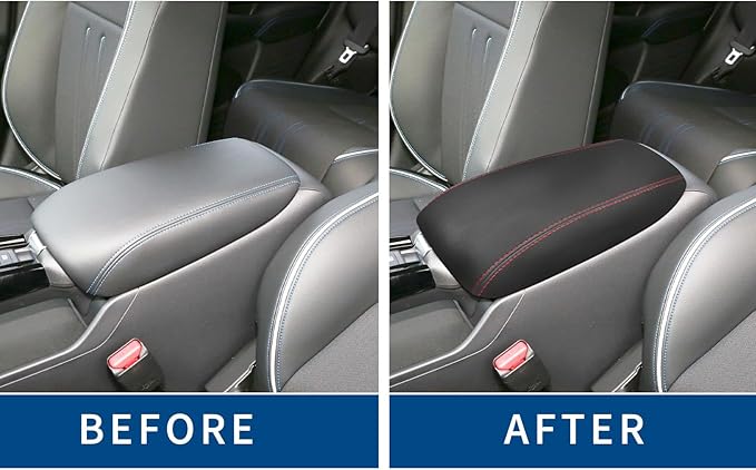 Compatible with Center Console Armrest Cover for Honda HR-V 2023 2024 2025 Leather Arm Rest Storage Box Lids Cushion Protector Pad
