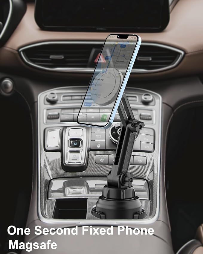 for Magsafe Car Mount Phone Holder - [2-Pack Strong Magnets] Cup Holder Vent Universal Magnetic Car Phone Holders for Your Car, for iPhone Air 17 Pro Max 16 15 14 13 12 11, S25, 4.7 to 7" Smartphones