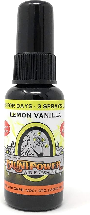 BluntPower (Lemon Vanilla, 1 Pack) Concentrated Odor Eliminator & Diffuser Oil - Room Deodorizer, Odor Eliminator, Air Freshener - Premium Oil Based Air Freshener