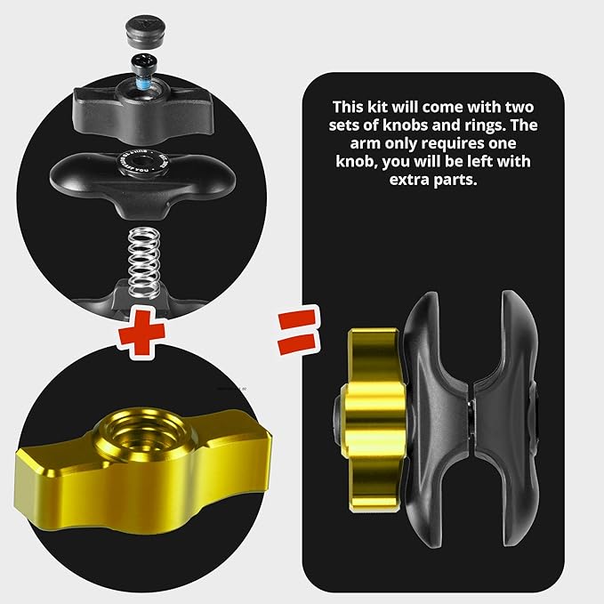 Tackform LINK Phone Mount with Top Dash Clip - Compatible with 2021-2025 Ford Bronco | Aluminum | Zero Slip, Anti-Scratch | Universal Magnetic Phone Holder | 2" Arm | Yellow | (NOT MAGSAFE Compatible)