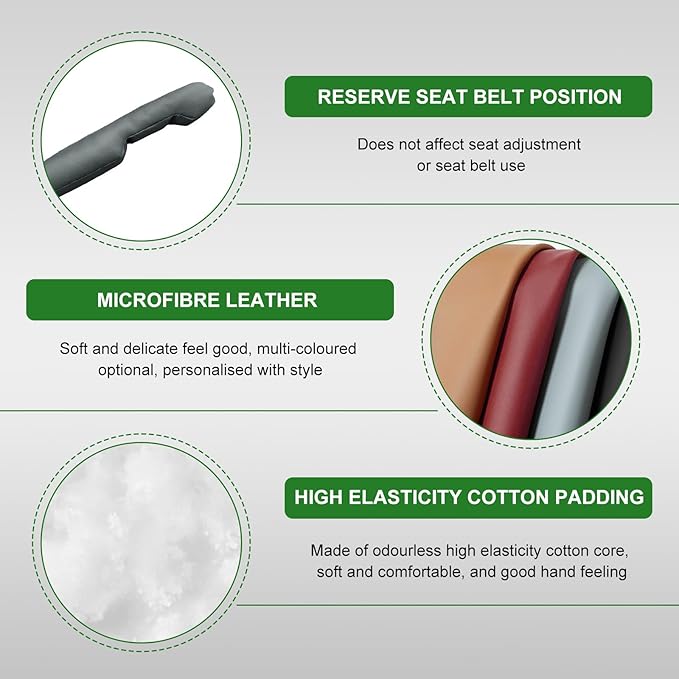 2 PCS Leather Car Seat Gap Filler, Auto Seat Blocker Organizer Fill The Gap Between Seat and Console, Universal Gap Filler Plug Stop Things from Dropping for Car SUV Truck (Gray)