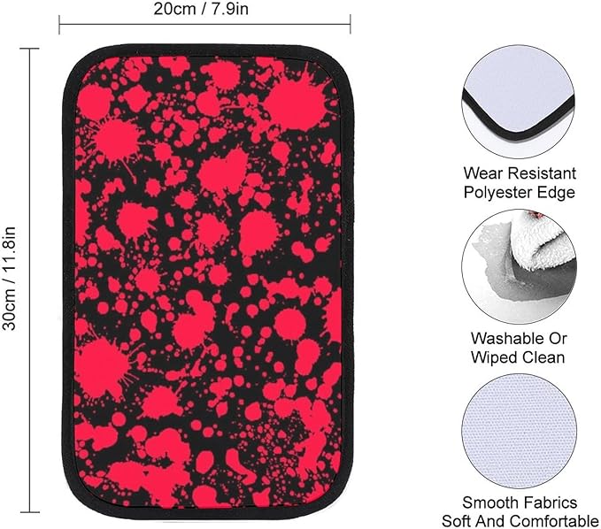 for Classic Horror Blood Splatter Black Car Handrail Box Cushion,Anti Slip Car Center Console Cover Universal Fit for Most Cars,Trucks and SUV