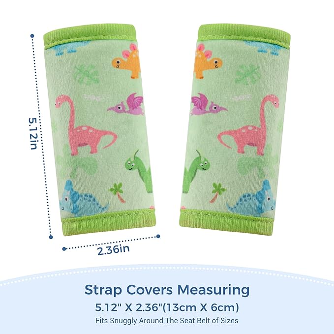 COOLBEBE Car Seat Straps Shoulder Pads for Baby Kids, Super Soft Seat Belt Covers for All Car Seats/Pushchair/Stroller/High Chair