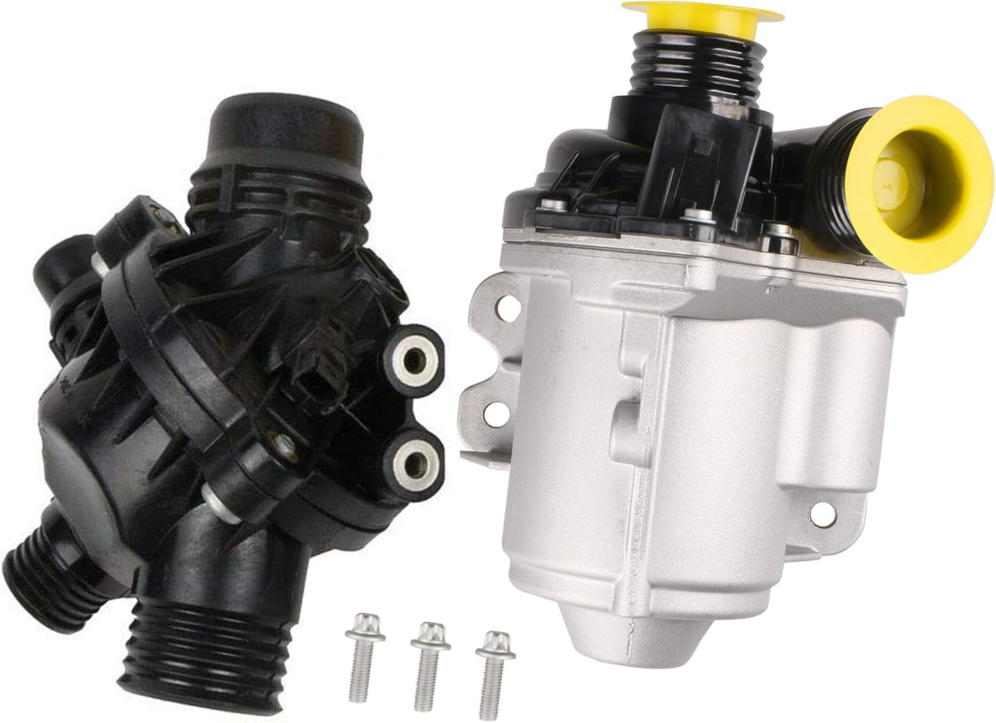 MOSTPLUS 11517588885 11517563659 Electric Engine Water Pump and Thermostat Compatible for BMW 135i 135is 335i 335xi X3 X5 X6 535i 535xi Z4