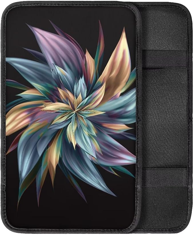 3D Flower Auto Center Console Pad Stylish Car Accessories for Women Durable Car Center Console Armrest Cover, Easy to Install & Wash