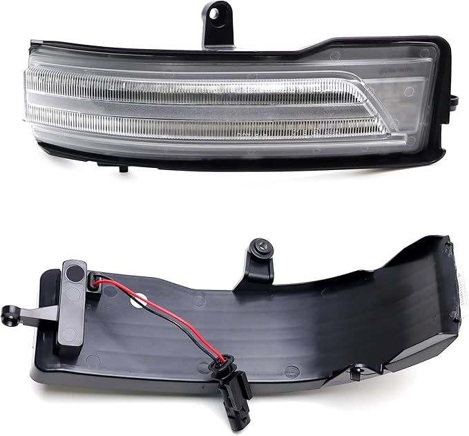 iJDMTOY Semi-Clear Lens Dynamic Sequential Blink/Flow Full LED Side Mirror Turn Signal Light Assembly Kit Compatible with 2019-up Dodge RAM 1500