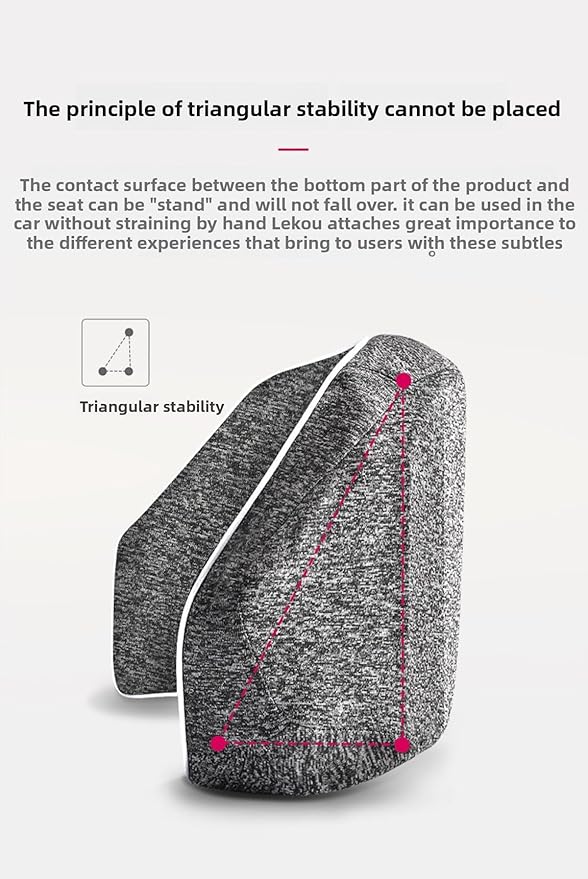 Car Backrest Lumbar Support Seat Cushion Lumbar Support Memory Foam Universal Car Pillow