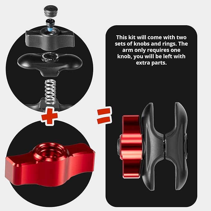 Tackform Link Vent Phone Mount Compatible with 2016-2023 Toyota Tacoma and 2014-2021 Toyota Tundra | Aluminum | Zero Slip | Compatible with MagSafe | Universal Magnetic Holder | 2" Arm | Red Knob