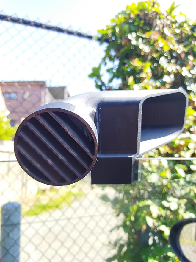 Universal Car Window Side Air Scoop Vent Intake with Adjustable 25-Degree Rotating Outlet Cap, Left and Right Versions Included (Right Side)