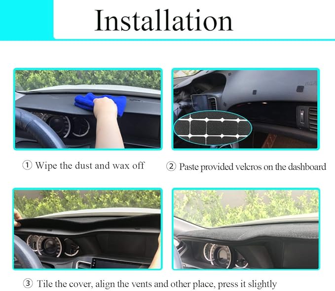 Yiz Dash Cover Mat for Ford Mustang Dashboard Pad Carpet (Dark Gray) J136