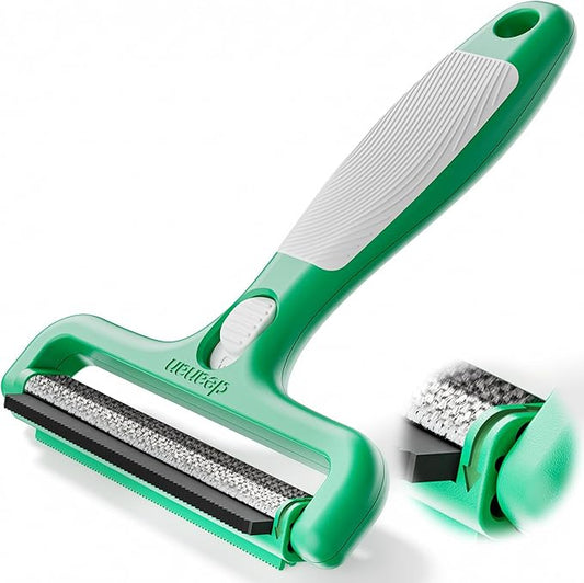 4-in-1 Pet Hair Remover & Lint Tool, Reusable Carpet Cleaner for Dog & Cat Fur - Safe for Couch, Clothes, Rugs & Car Mats - Portable Detailer with 4 Modes for Deep Cleaning & Delicate Fabrics