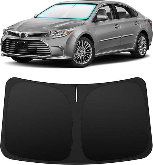 INSAUTO Custom Fit Windshield Sun Shade Accessories for Toyota Avalon 2013-2018, Foldable Front Window Sunshade, UV & Heat Reflector, Keeps Interior Cool, Includes Storage Bag