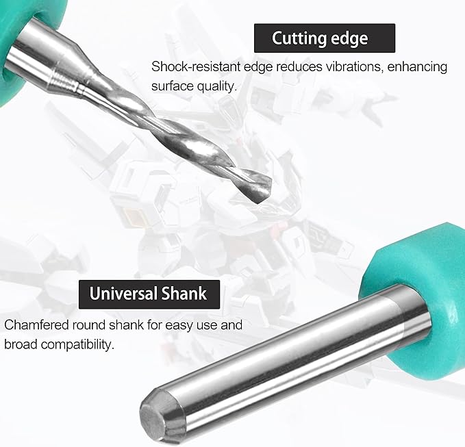 Micro Drill Bit Set, 10pcs Tungsten Drill Bits (1.1-2.0mm) for Jewelry, Models, Crafts, PCB, Hobby & Small Drilling Projects