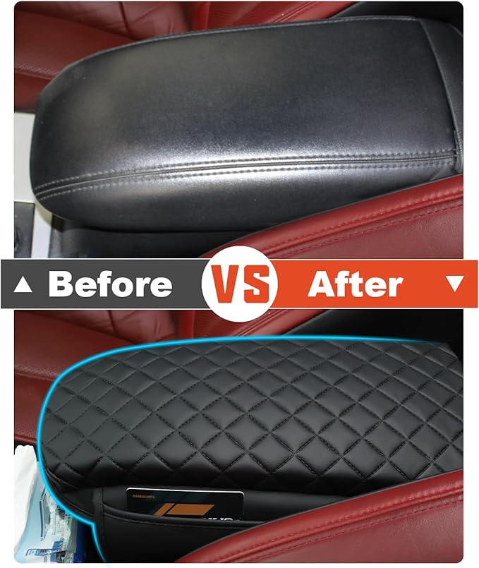 for Bronco Sport Center Console Armrest Cover 2026 2025 2024 2023 2022 2021 Bronco Sport Accessories Black with Pockets Upgrade Arm Rest Pad Console Cushion Lid