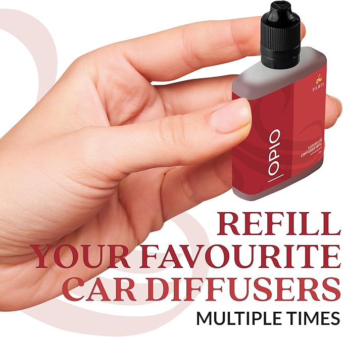 Opio Car Air Fresheners (Refill) | Affordable Car Air Fresheners for Women | 50ml Diffuser Refill | 6 Months Freshener Long Lasting | Gift-Ready Women's Pefume by Perfa