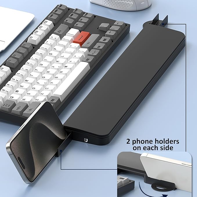 Ergonomic Keyboard Wrist Rest Cleaning Kit, 22 in 1 Cleaning Kits Wrist Rest for Keyboard, Non-Slip Springy Sponge Keyboard Rest Pad with Deep Cleaning Cleaning Tools for Earbuds, Lens, Charging Port