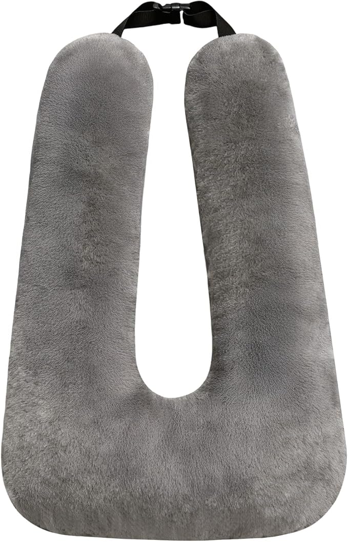 Travel Pillow, Car Pillow for Kids, Car Sleeping Pillow for Adults, Travel Pillow for Kids with Adjustable Strap, Support Head and Neck on Road Trips, Car Travel Essentials,Grey