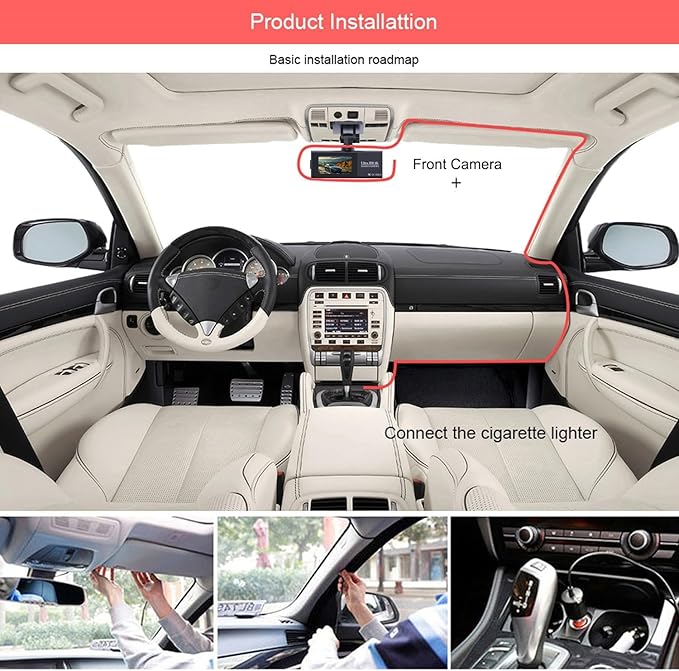 4K Dash Cam Front, WiFi Dash Camera for Cars, Mini Dashcam with Super Night Vision,1.97 Inch Screen, Loop Recording, G-Sensor, WDR, Parking Monitor, 64GB Card Included (4K Mini Dash Cam)