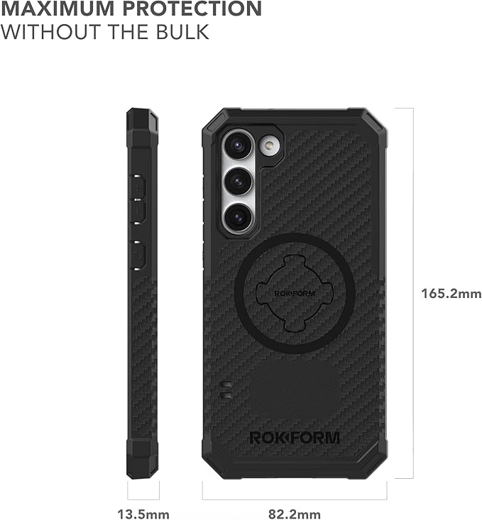 Rokform - Galaxy S23 Plus Case, Rugged Series, Magnetic Case with Twist Lock, Drop Tested Armor (Black)