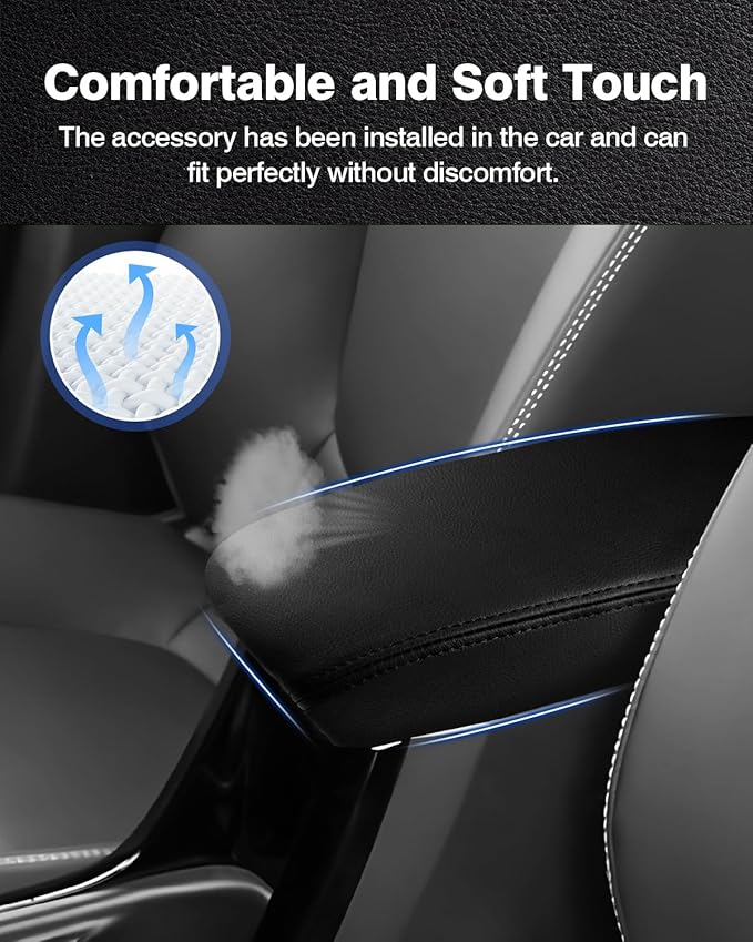 Autorder Center Console Cover for Toyota Corolla Cross 2022-2025 2026 Accessories Armrest Cover Anti-Scratch Middle Console Pad Leather Armrest Protector