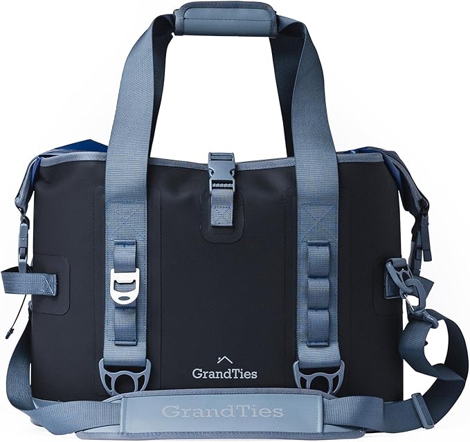 GrandTies 40 Can Portable Soft Cooler Bag - High-Performance Large Cooler - Leak Proof Waterproof Insulated Cooler Bag - Portable Ice Chest for Outdoor, Fishing, Beach, Travel, Camping