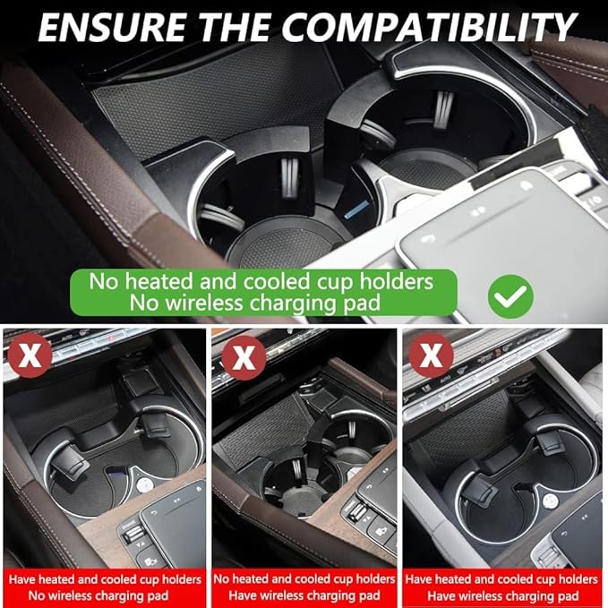 Wireless Car Charger for Mercedes-Benz GLE AMG-GLE Coupe 2020 2021 2022 All Models, 15W Fast Charging Phone Pad W167 350/450 AMG 53/53 Coupe/63 S Accessory color size