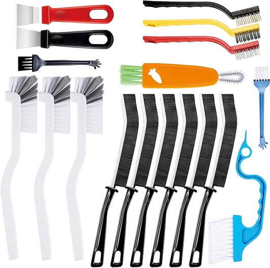 18Pcs Crevice Gap Cleaning Brush,Door Window Track Groove Corner Crevice Cleaning Brushes for Cleaning Window Grooves, Bathroom, Toilet Corner, Kitchen, Faucet, Sink (18Pieces)