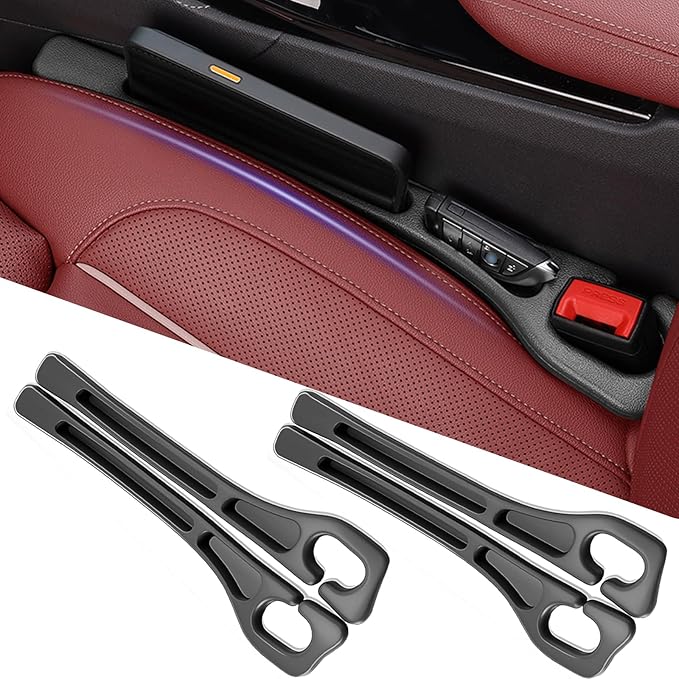 YLXGT Car Seat Gap Filler Organizer Universal for Car SUV Truck Accessories Seat Gap Plug Blocker with Storage Slot TC105 Black 4Pack