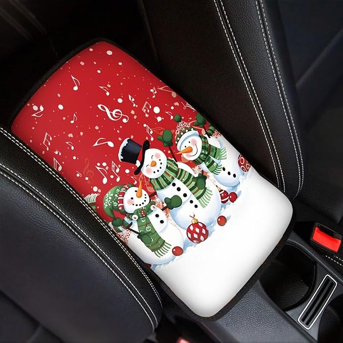 Music Snowman Arm Rest Cushion Pads for Vehicle Arm Rest Cushion Pads Anti-dust Dog & Cat Paws Protector Universal Fit for SUV/Truck/Vehicle