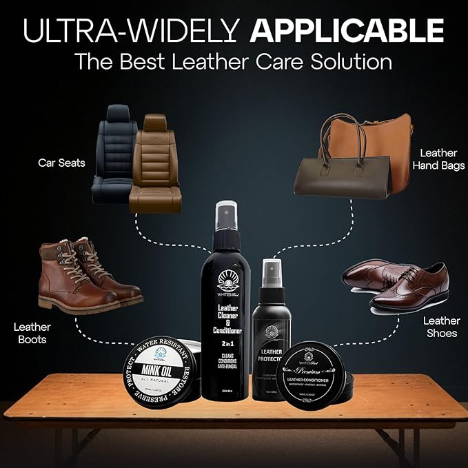 Premium Leather Conditioner for Leather Products – Leather Cleaner and Conditioner for Shoes,Bags,car Interior, Sofa,Purses,Boots,Belts, 3.40oz, Leather Balm
