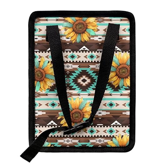 Aztec Sunflower Car Trash Can Auto Garbage Bag Car Trash Can with Lid Leak-Proof Car Storage Bag Garbage Bag Hanging for Headrest Portable Car Backseat Organizer