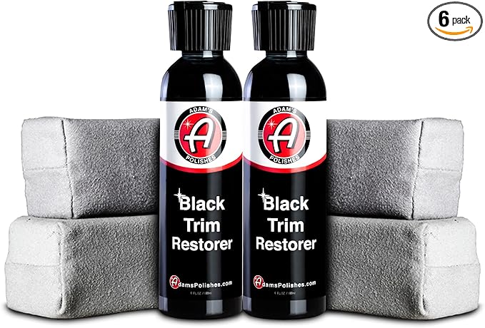 Adam's Polishes New Black Trim Restorer 2-Pack - Restores Plastic Trim to a Rich, Black Color with a Factory-New Appearance - Lasts Several Months per Treatment