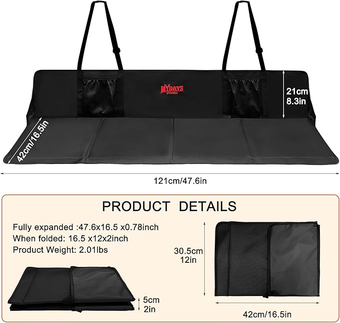 MYDAYS Car Rear Seat Mattress Extension Plate, Portable Air Mattresses Extenders for Sleeping, Increase Travel Trunk Bed Space for Car/SUV Camping