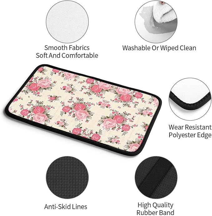 Car Armrest Cover Auto Center Console Pad Arm Rest Cushion Soft Car Accessories Universal for Most Vehicle (Flowered Pattern Design)