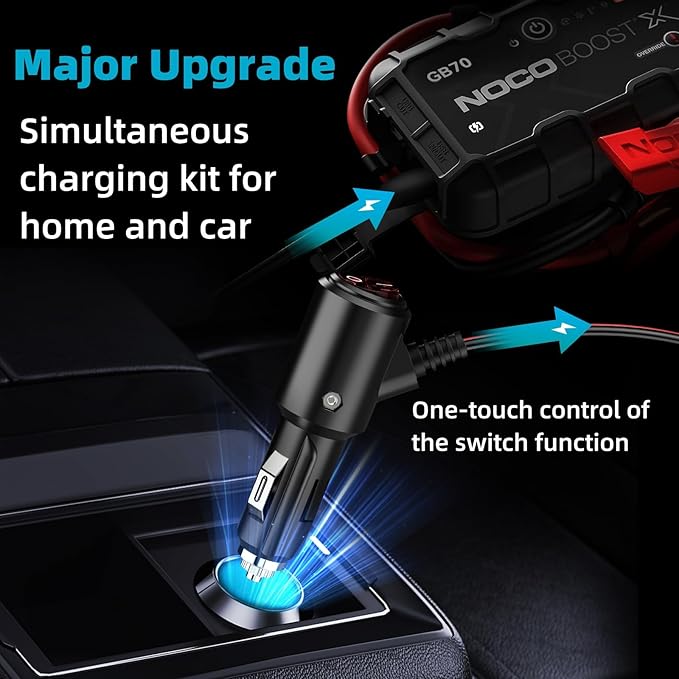 Charger Cable for NOCO Jump Starter Compatible with NOCO GB70 GB150 GB250+ GB251+ GB500 GB500+ Genius Boost Ultra Safe Lithium Jump Starter Battery 14V 56W Power Adapter Cord