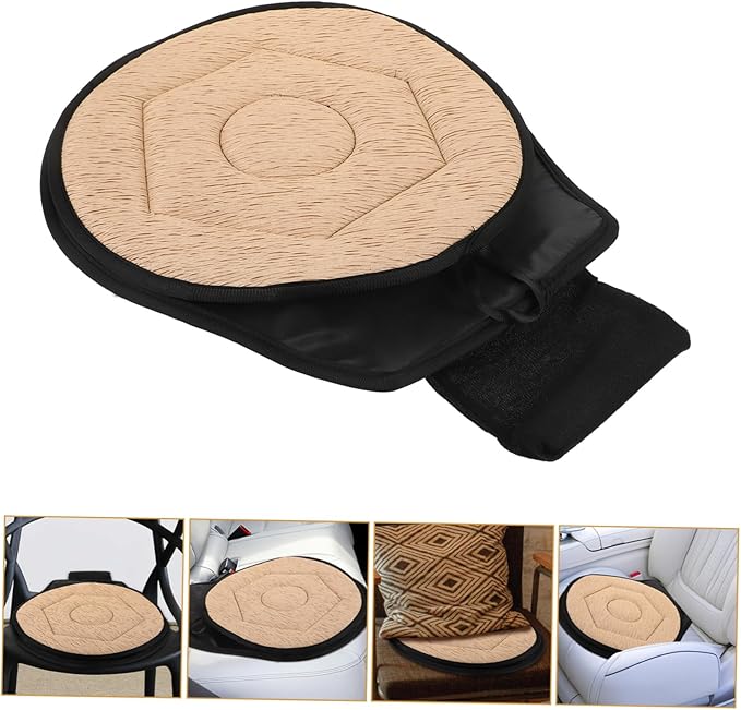 Angoily 360degree Rotating Car Seat Cushion Lumbar Support Non-Slip for Elderly Pregnant Women Home Office
