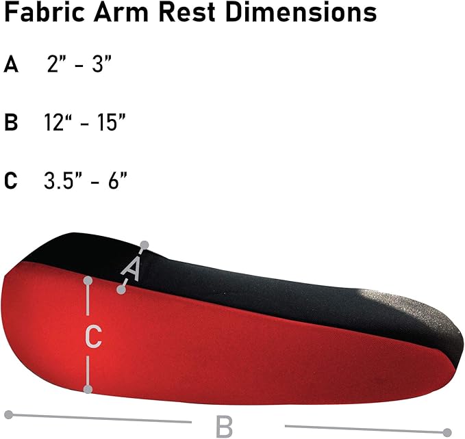 FH Group Flat Cloth Fabric Red Armrest Cover Semi-Universal Fit, One Pair Red