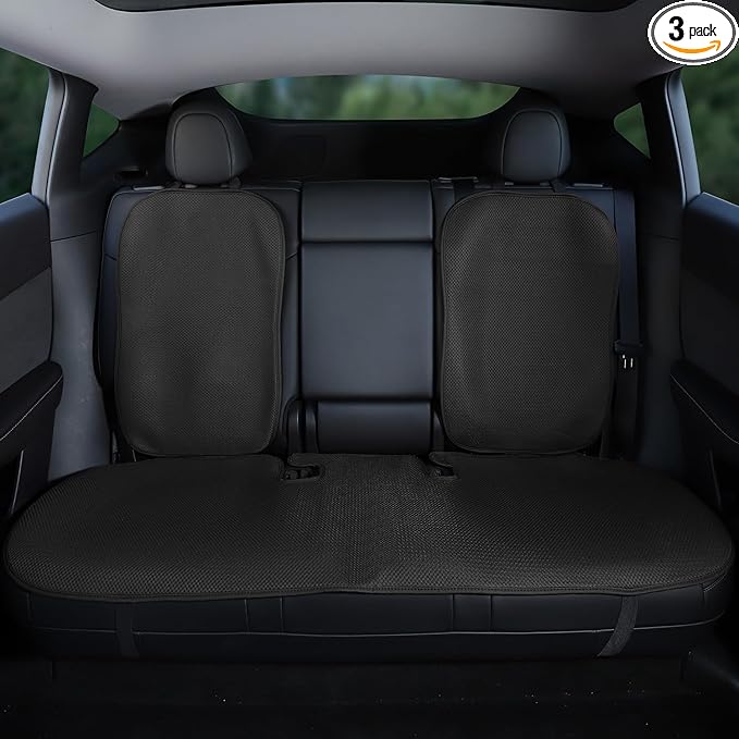 Rear Car Seat Cover for Tesla Model 3 2017-2024 2025 Highland Four Seasons Universal Protector Pad Mat Interior Decoration Accessories (Without Logo)