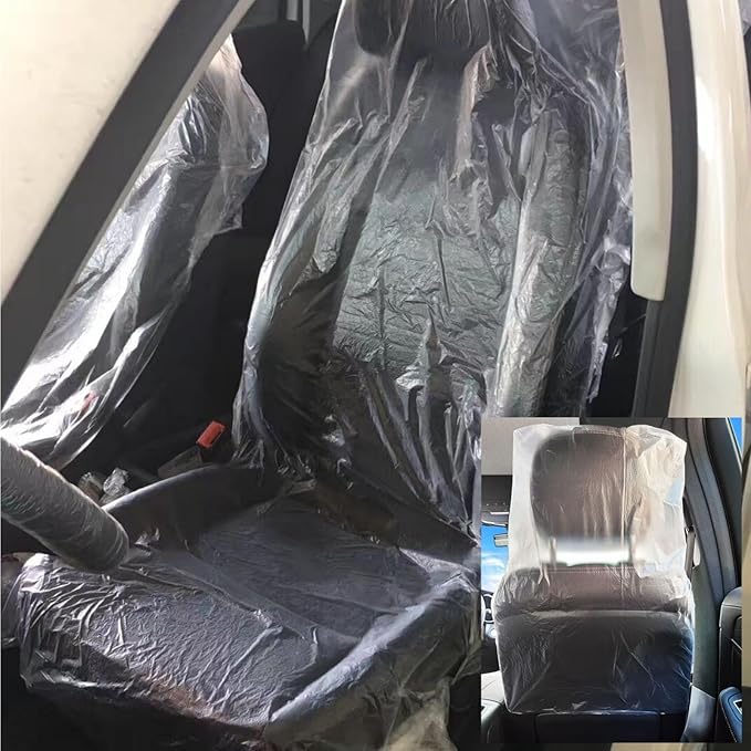 100 PCS Disposable Car Seat Covers,Waterproof Protectors for Car Seat, Airplane Seats,Restaurant Seats,Salon Chairs,Bus Seats & More,Car Seat Shields, Dustproof Car Seat Covers