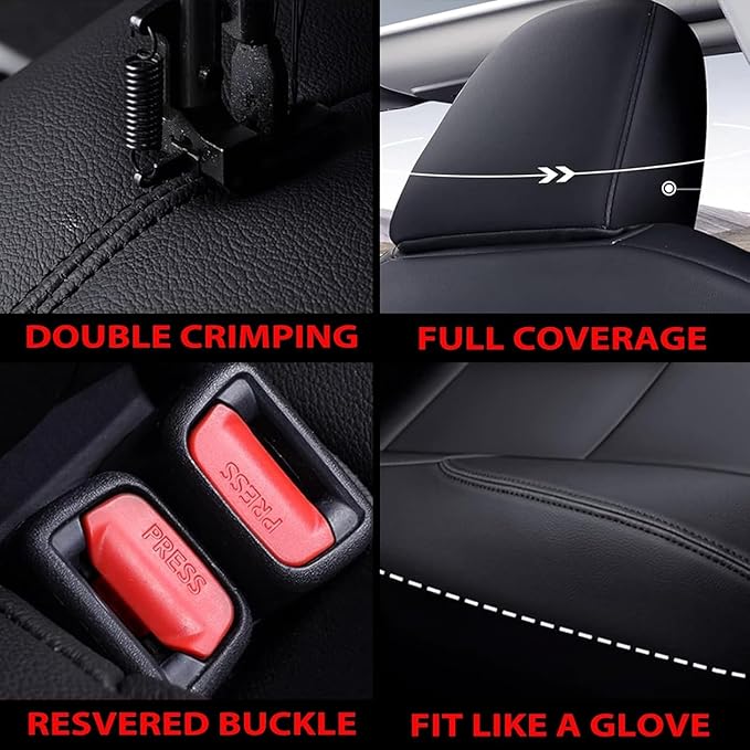 AOMSAZTO Seat Covers Custom Fit for Jeep Grand Cherokee 2011 2012 2013 2014 2015 2016 2017 2018 2019 2020 2021 Waterproof Faux Leather Automotive Seat Covers with Airbag Compatible (5 Seats,Black)