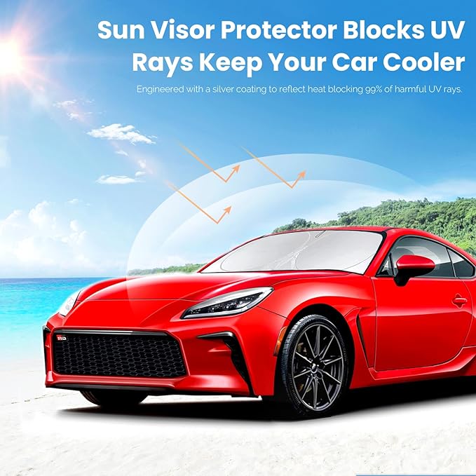 Sunshade for Toyota 86 2017-2021 Sun Shade Custom Fit 2022-2023 Toyota GR86 Front Window Shield fit 2013-2023 Subaru BRZ/2012-2016 Scion FR-S FRS Cover Windshield Sun Visor Protector Block UV Heat