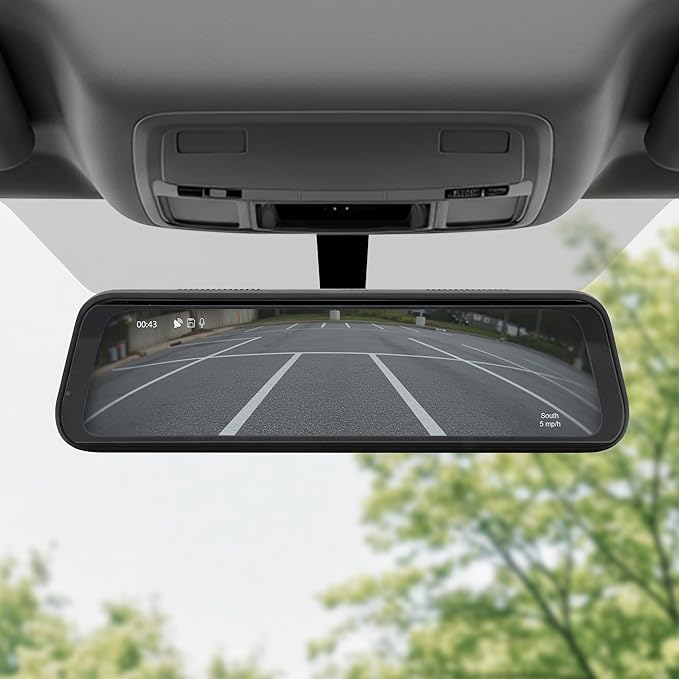 Stinger Ford Bronco (2020+) 9.66” 4K UHD Touchscreen Digital Rear View Mirror Monitor & 4K Front Dashcam, 2K Back Up Camera, Anti-Glare Night Vision, Built-in DVR w/ 64GB SD Card, Impact Detection