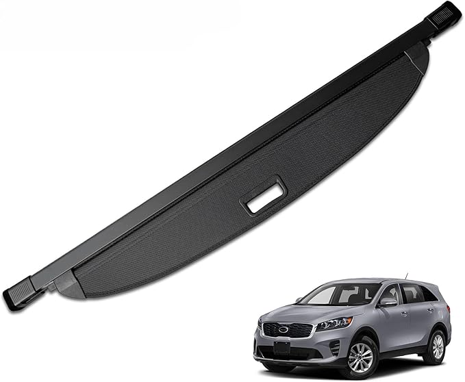 MIALUTY® Cargo Cover for 2016-2020 Kia Sorento Retractable Trunk Cover Sorento Accessories Anti-Peeping Anti-Theft Privacy Screen,Trunk Luggage Shield Shade Carbon Fiber Texture