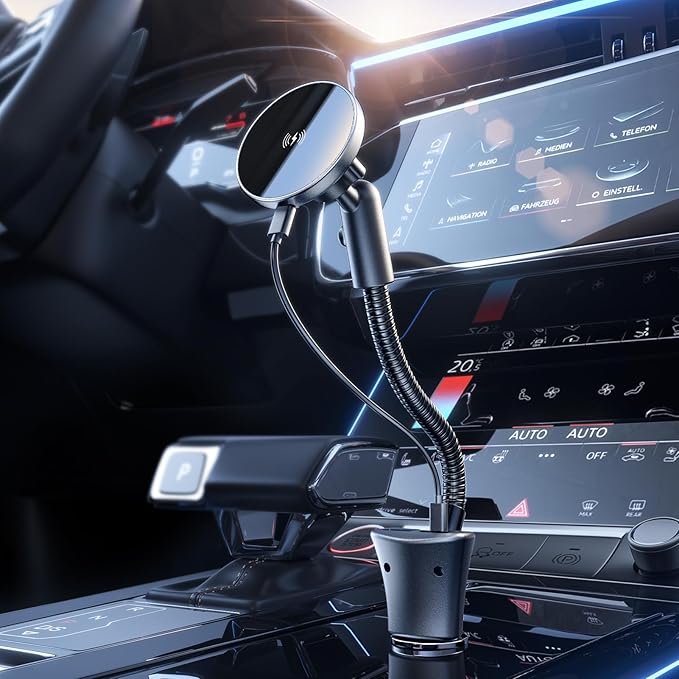 for Magsafe 15W Car Mount Cigarette Lighter Wireless Phone Charger，Car Cigarette Lighter Magnetic Vent Mount Holder with Dual Port PD&QC for Magsafe Fast Charging for iPhone 17 16 15 Pro Plus Max 14