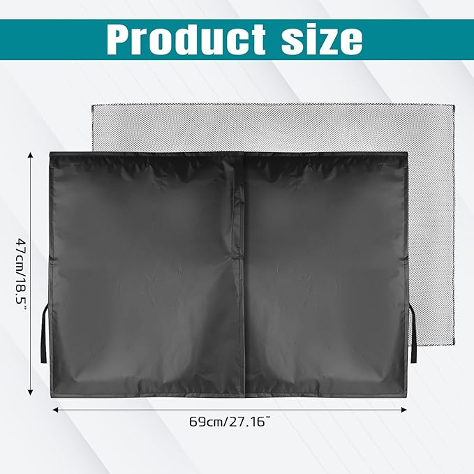 2PCS Car Window Shades, Magnetic Rear Side Window Car Sun Shades for Heat & UV Protection, Breathable Double Layer Window Sunshade, Auto Privacy Window Curtains for Baby