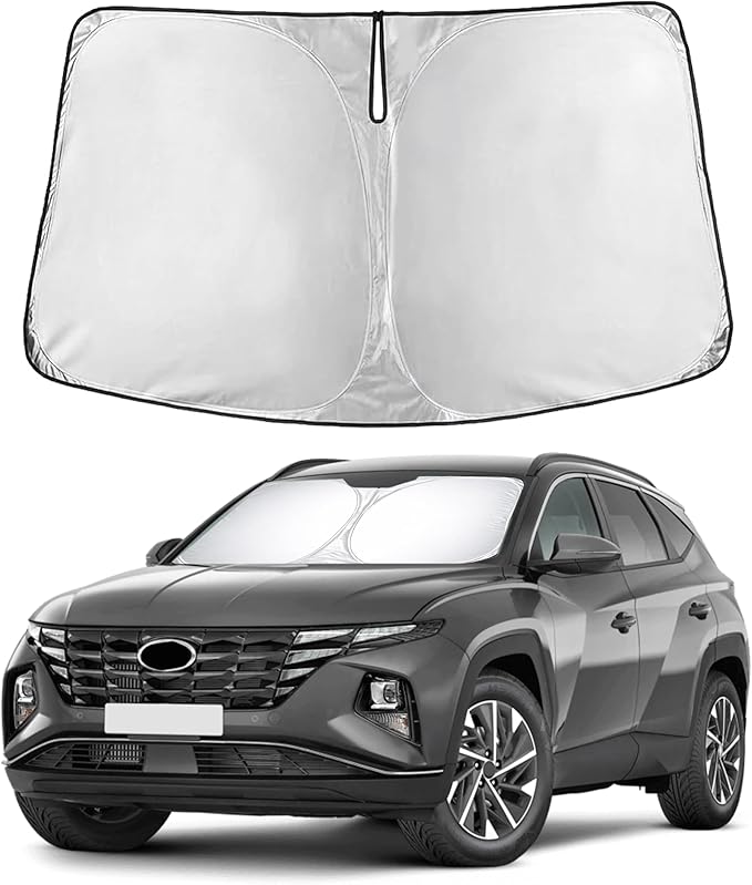 EcoNour Windshield Sunshade Compatible for Hyundai Tucson 2022-2024 2025 2026, Sun Visor for Front Windshield & Window Sun Shade Cover, UV Heat Blocker & Protector, Car Accessories