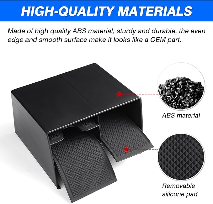 Autorder Center Console Organizer for Toyota Corolla Cross 2022 2023 2024 2025 Without Wireless Charger Accessories Armrest Storage Box Secondary Insert Tray Black(Not for Corolla)