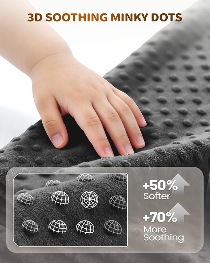 Memory Foam Kids Travel Pillow, Car Pillow for Kids, H-Shape Car Pillows for Sleeping, Removable Pillowcase, Adjustable, Velvet Dots, Black