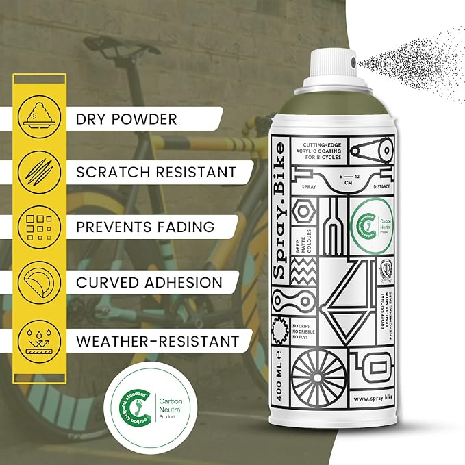 Spray.Bike Spray Paint | Designed Mainly for Bicycles | Multi-Use Acrylic Spray Paint for Metal, Plastic | High Coverage Bike Paint, 400ml